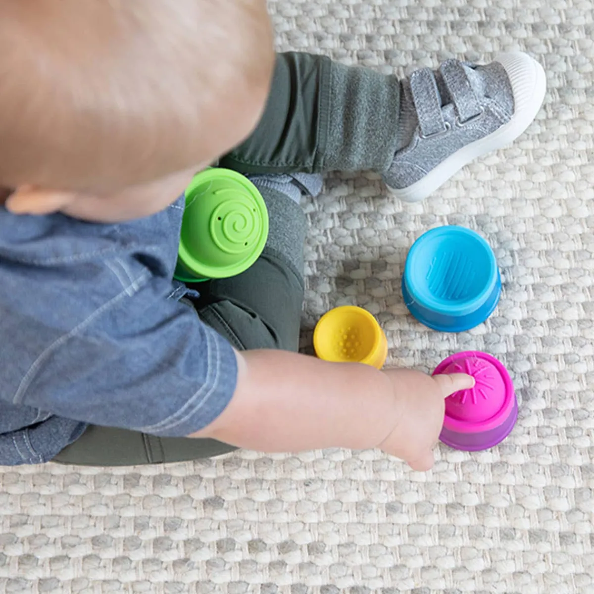 Stack + Nest Toys|Bath Toys-Fat Brain Toys Dimpl Stack