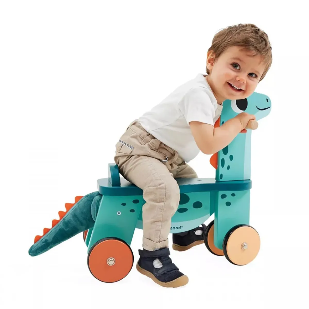 Ride-On Toys|Wooden Toys-Janod Dino Ride-On Portosaurus