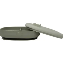 Kids Plates + Bowls|Grip + Suction Dishes-LouLou Lollipop Divided Plate with Lid