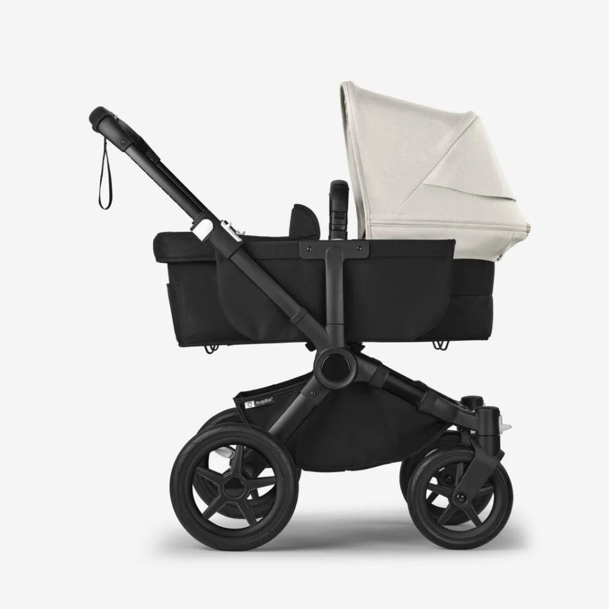 Single-To-Double Strollers|Full-Sized Strollers-Bugaboo Donkey5 Mono Complete Stroller (Black Frame) - Black/White