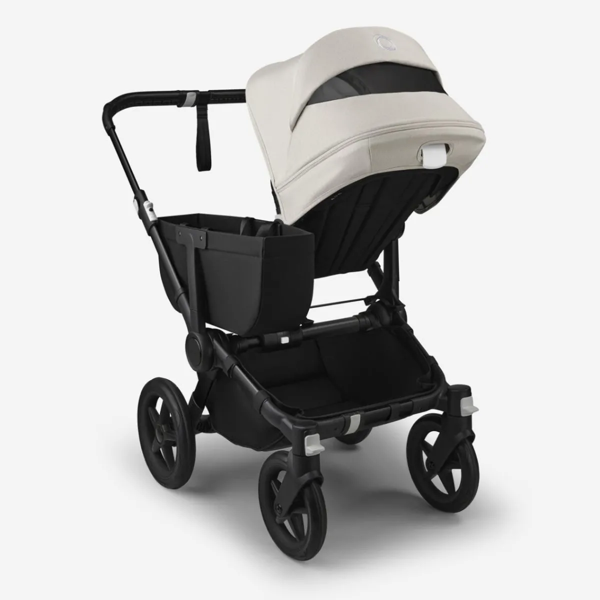 Single-To-Double Strollers|Full-Sized Strollers-Bugaboo Donkey5 Mono Complete Stroller (Black Frame) - Black/White
