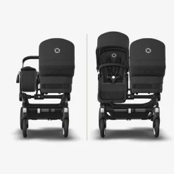 Single-To-Double Strollers|Full-Sized Strollers-Bugaboo Donkey5 Mono Complete Stroller (Black Frame) - Black/White