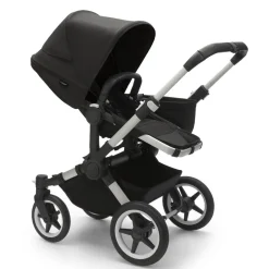 Double Strollers|Single-To-Double Strollers-Bugaboo Donkey5 Mono Complete Stroller (Aluminum Frame) Black/Midnight Black