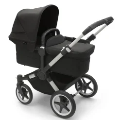 Double Strollers|Single-To-Double Strollers-Bugaboo Donkey5 Mono Complete Stroller (Aluminum Frame) Black/Midnight Black