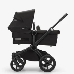 Double Strollers|Single-To-Double Strollers-Bugaboo Donkey5 Mono Complete Stroller (Black Frame) - Black/Midnight Black