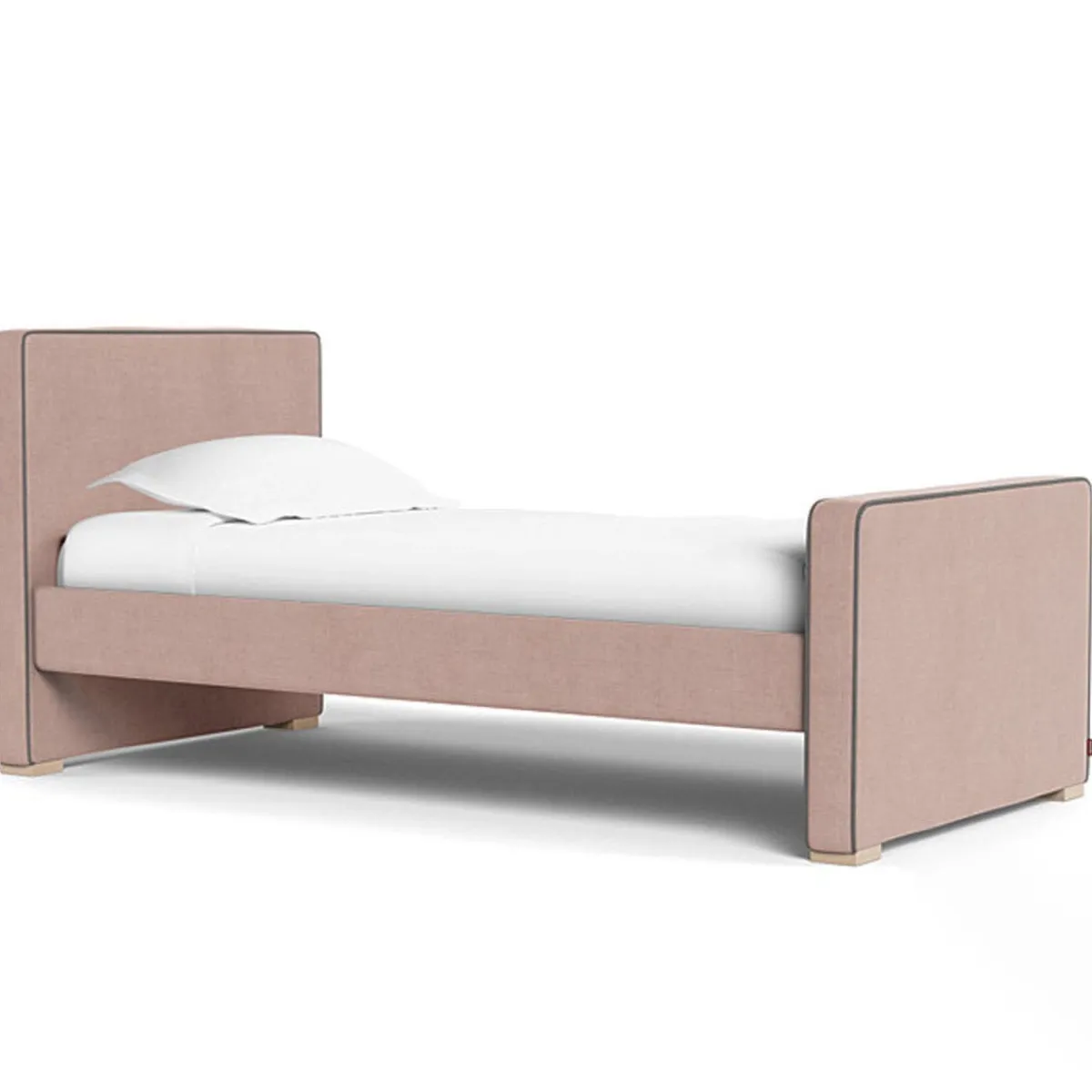 Twin Beds + Trundles-Monte Design Dorma Twin Bed - European Fabric with High HB + High FB