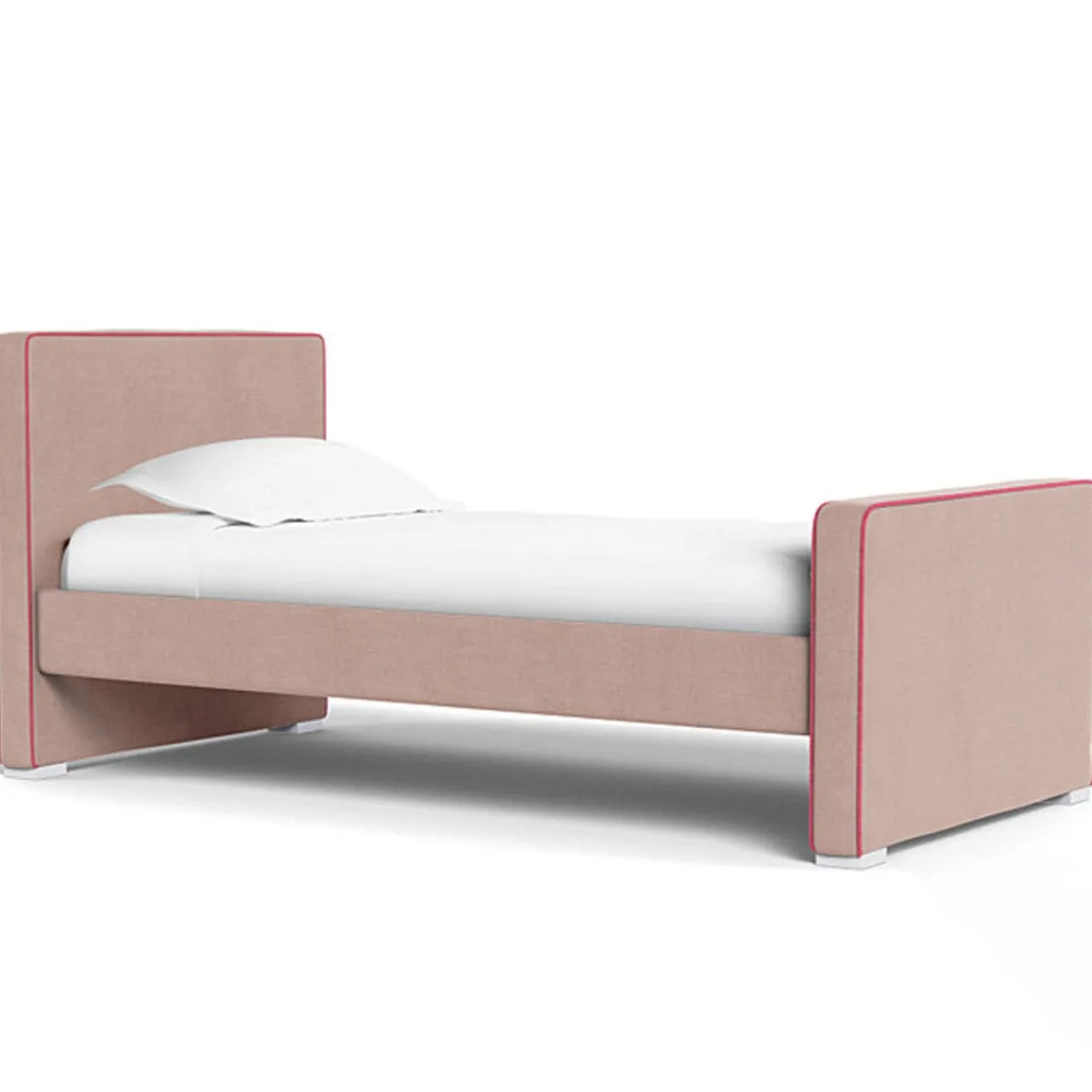 Twin Beds + Trundles-Monte Design Dorma Twin Bed - European Fabric with High HB + High FB