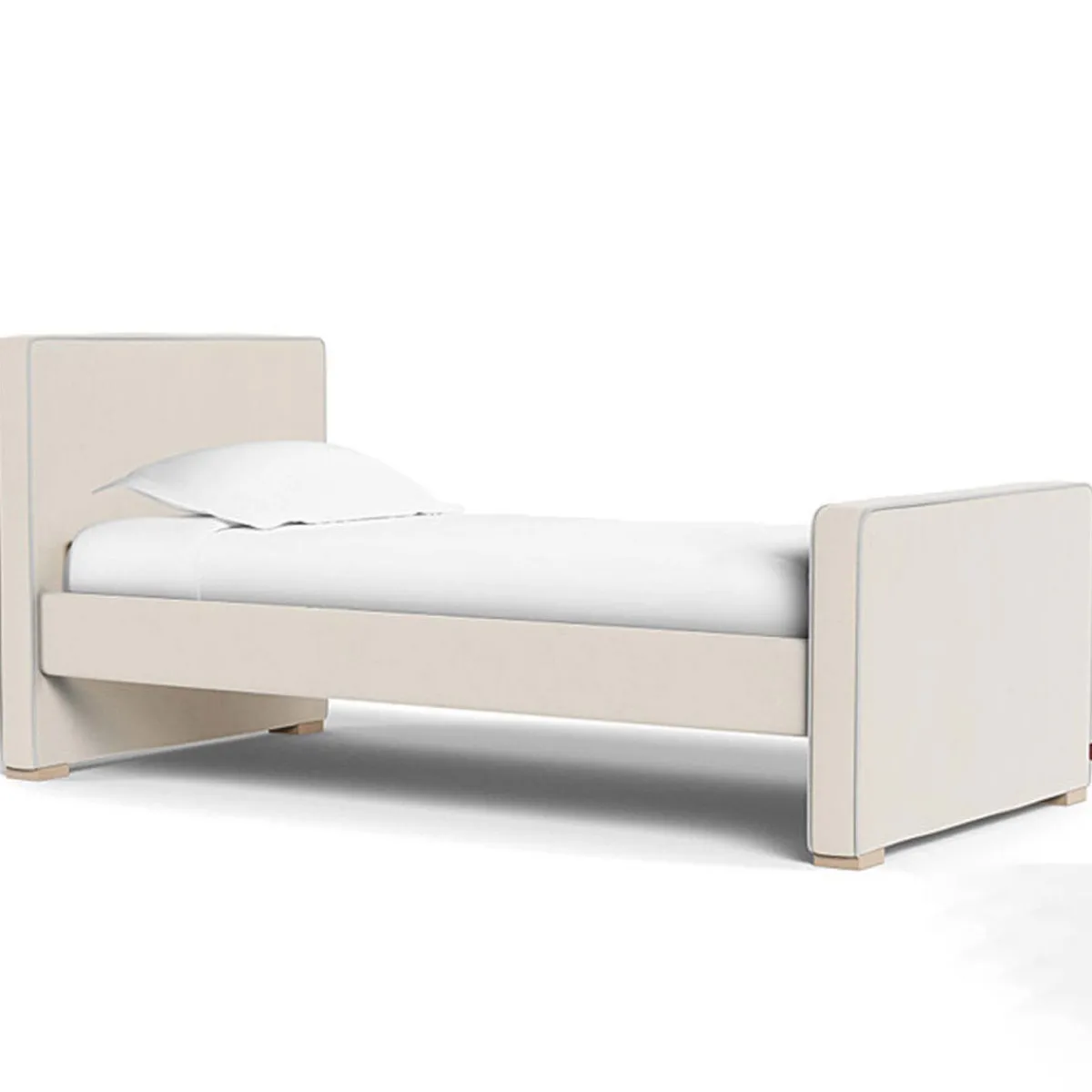 Twin Beds + Trundles-Monte Design Dorma Twin Bed - European Fabric with High HB + High FB
