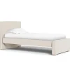 Twin Beds + Trundles-Monte Design Dorma Twin Bed - European Fabric with High HB + Low FB