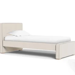 Twin Beds + Trundles-Monte Design Dorma Twin Bed - European Fabric with High HB + Low FB