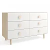 Dressers-Oeuf Dot 6 Drawer Dresser