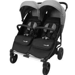 Double Strollers-Safety 1st Double Duo Stroller Flint Grey