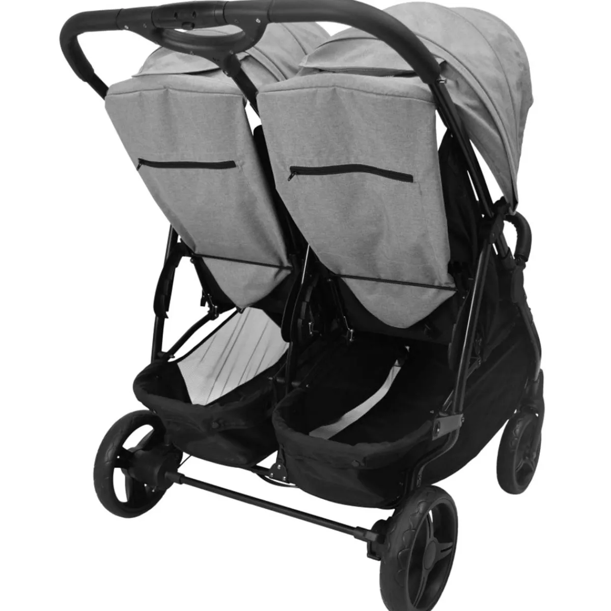 Double Strollers-Safety 1st Double Duo Stroller Flint Grey