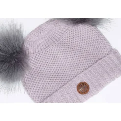 Winter Hats-Calikids Double Pom Knit Hat
