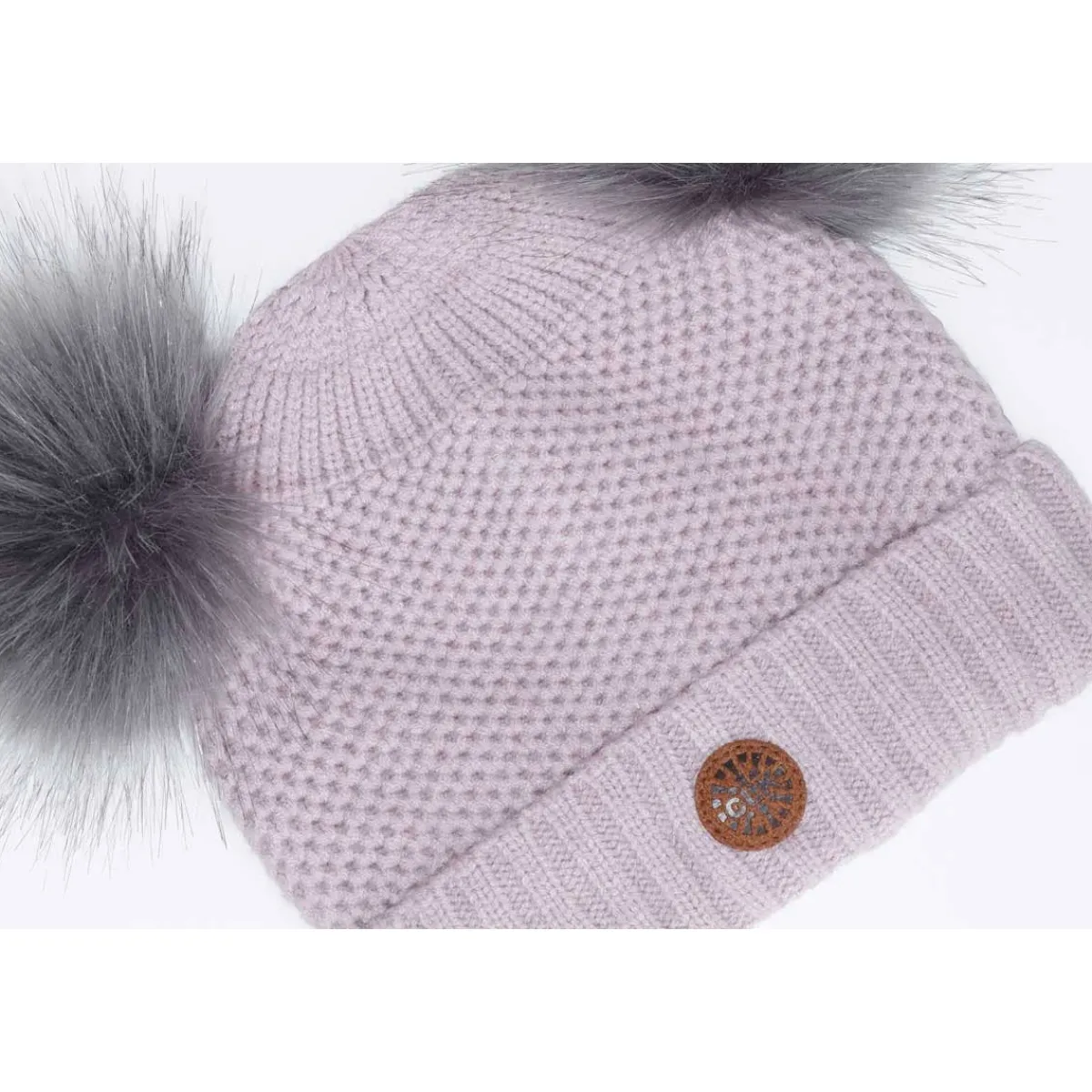Winter Hats-Calikids Double Pom Knit Hat