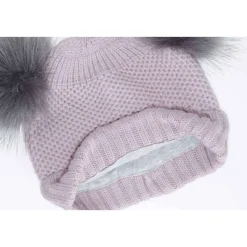 Winter Hats-Calikids Double Pom Knit Hat