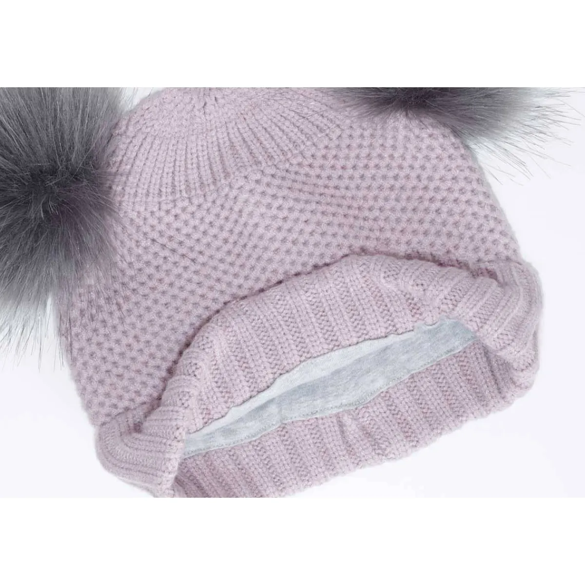 Winter Hats-Calikids Double Pom Knit Hat