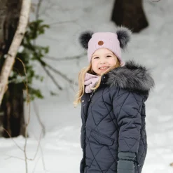 Winter Hats-Calikids Double Pom Knit Hat