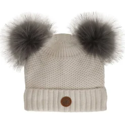 Winter Hats-Calikids Double Pom Knit Hat