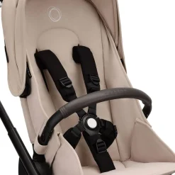 Full-Sized Strollers-Bugaboo Dragonfly Complete Stroller (Black Frame) - Desert Taupe