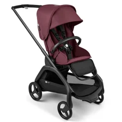 Full-Sized Strollers-Bugaboo Dragonfly Complete Stroller (Black Frame) - Dark Cherry/Dark Cherry