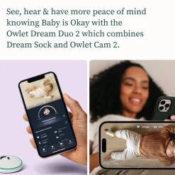 Wifi Monitors|Video Baby Monitors-Owlet Dream Sock Duo 2 (Sock + Cam 2)