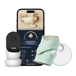 Wifi Monitors|Video Baby Monitors-Owlet Dream Sock Duo 2 (Sock + Cam 2)