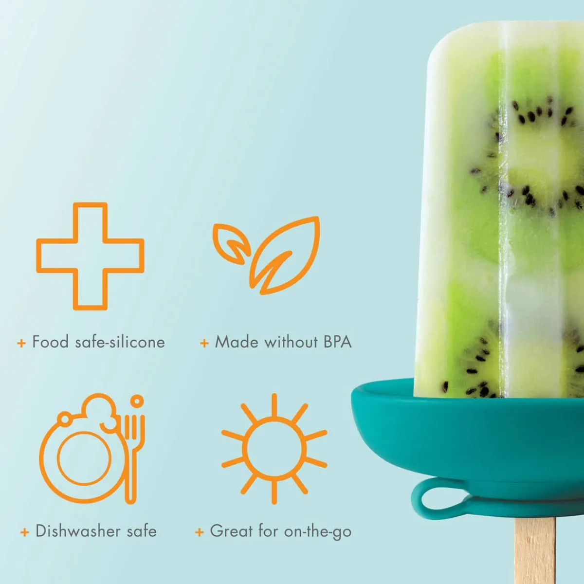 Baby Food Feeders-Boon Inc. Drizzle Popsicle and Ice Cream Cone Holder (2 Pack)