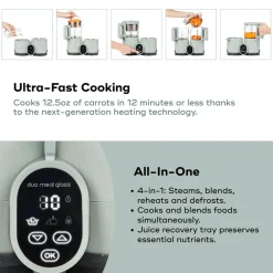 Baby Food Prep + Storage-BabyMoov Duo Meal Glass