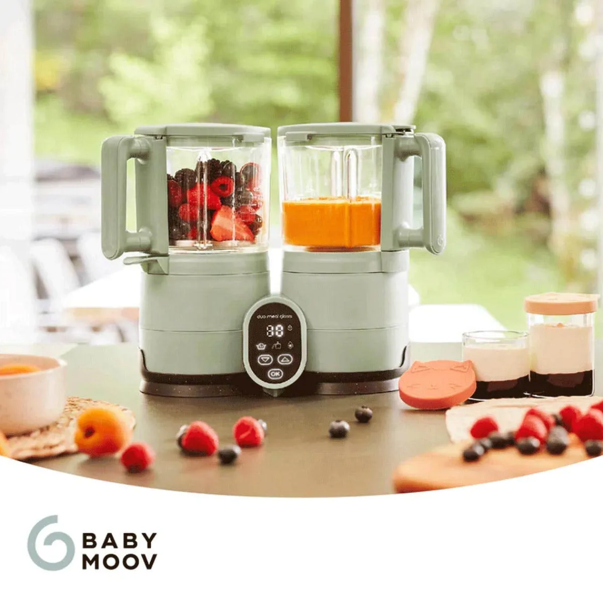 Baby Food Prep + Storage-BabyMoov Duo Meal Glass