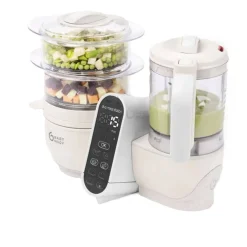 Baby Food Prep + Storage-BabyMoov Duo Meal Station Mineral Off White