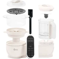Baby Food Prep + Storage-BabyMoov Duo Meal Station Mineral Off White