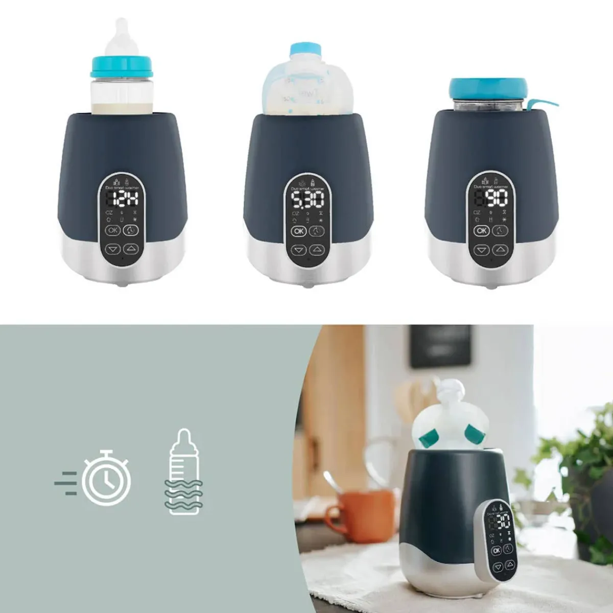 Baby Food Prep + Storage|Bottle Warmers-BabyMoov Duo Smart Warmer