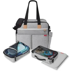 Diaper Bags-Skip Hop Duo Weekender Diaper Bag Grey Melange