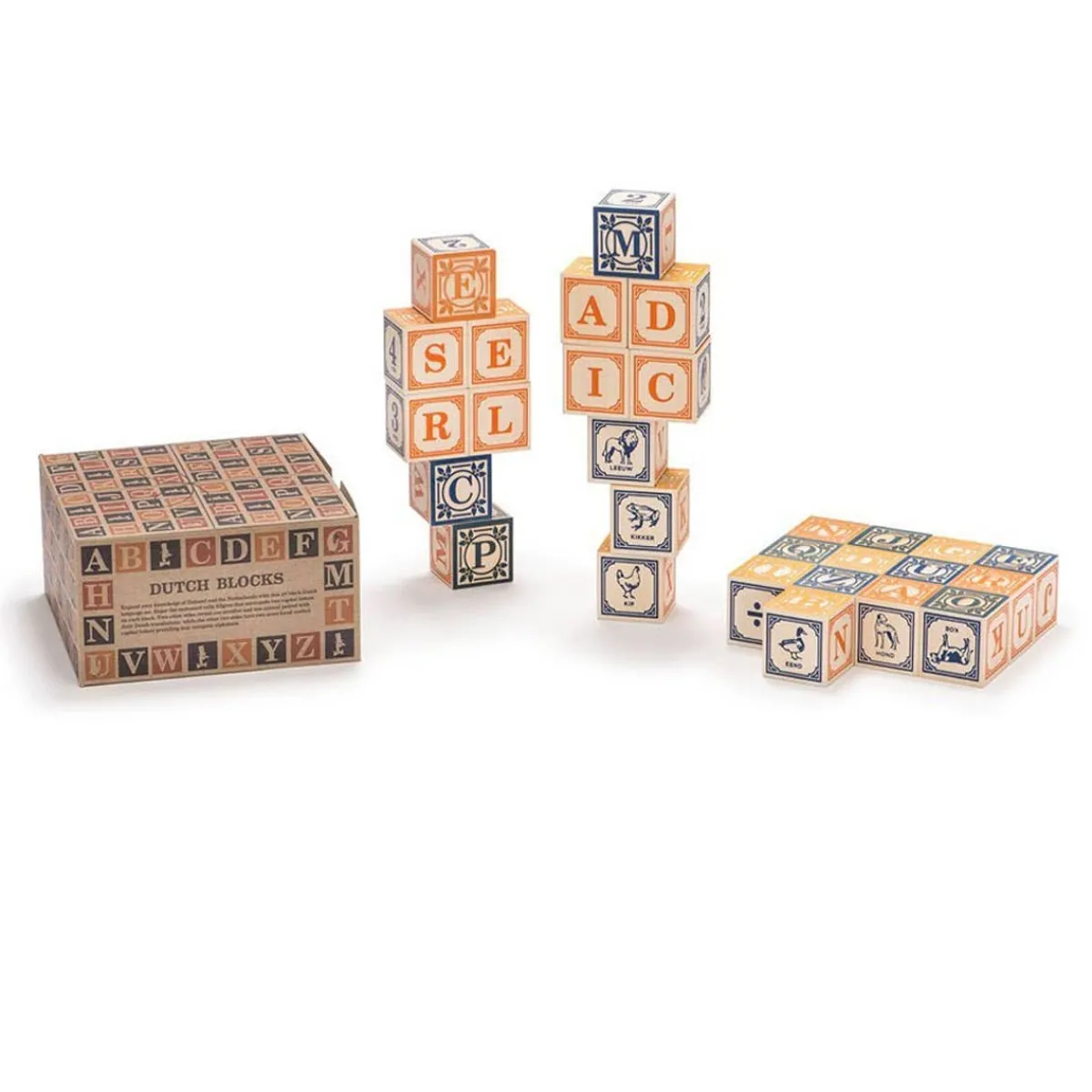 Wooden Toys|Blocks + Shape Sorters-Uncle Goose Dutch ABC Blocks