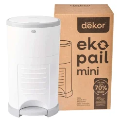 Diaper Pails-Dekor Eko Mini Diaper Pail White