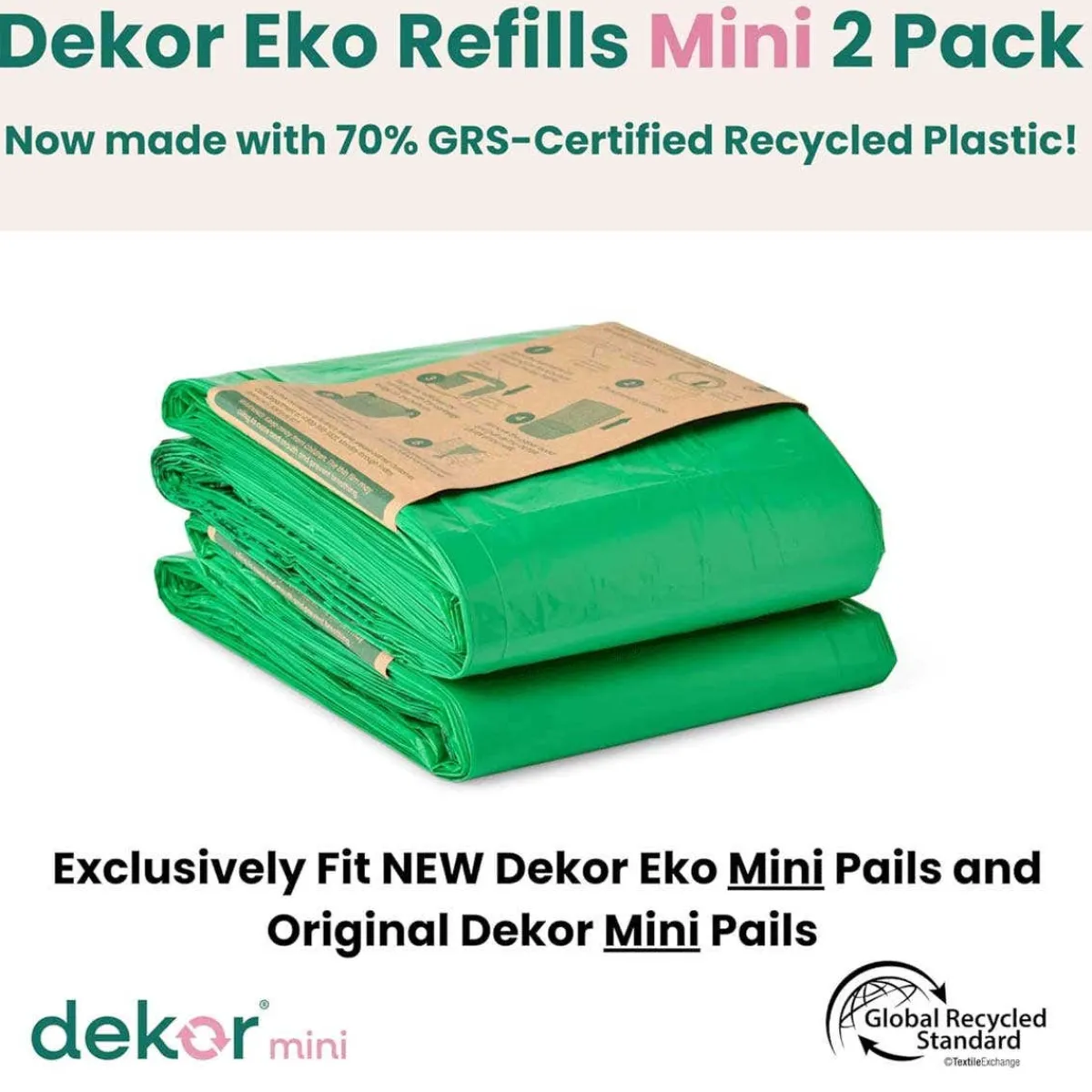 Inserts + Refills|Diaper Pails-Dekor Eko Mini Refill (2 Pack)