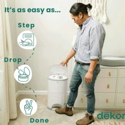 Inserts + Refills|Diaper Pails-Dekor Eko Plus Gift Set White
