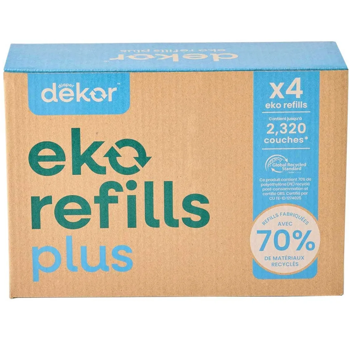 Inserts + Refills|Diaper Pails-Dekor Eko Plus Refill (4 Pack)