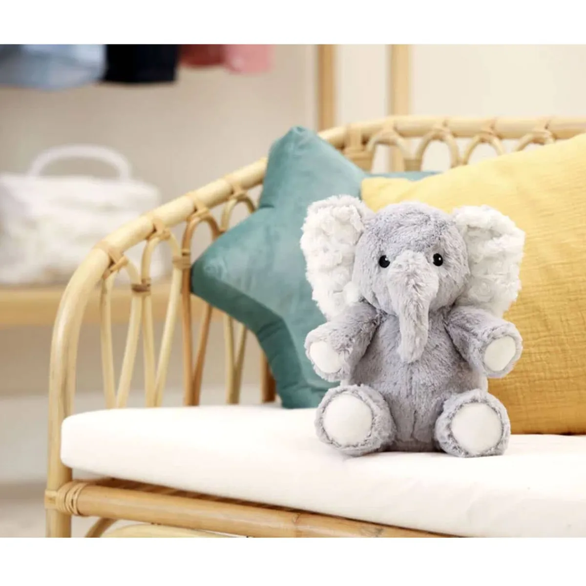 Plush Animals|Sound + Light Machines-Cloud B Elliot the Elephant On the Go