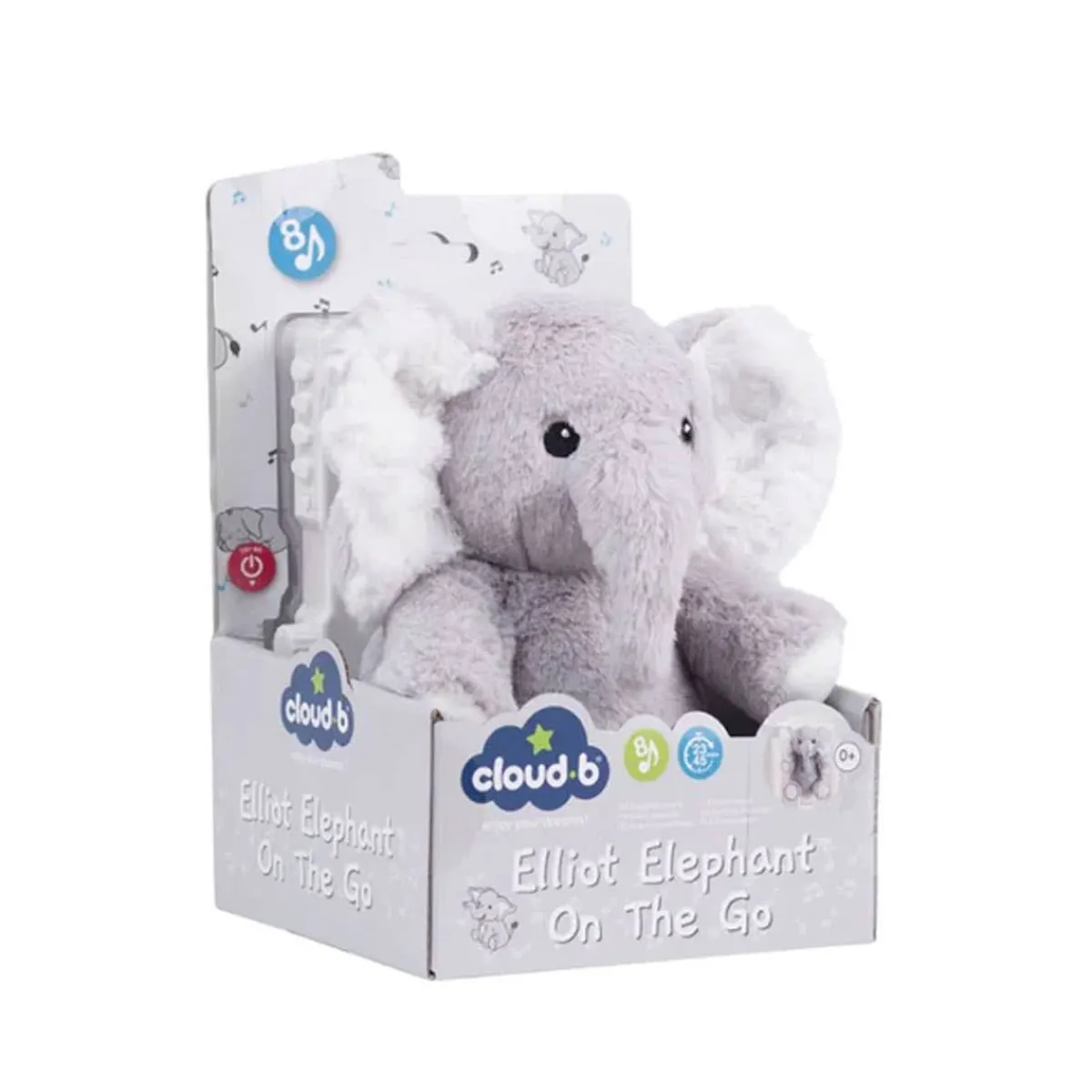 Plush Animals|Sound + Light Machines-Cloud B Elliot the Elephant On the Go