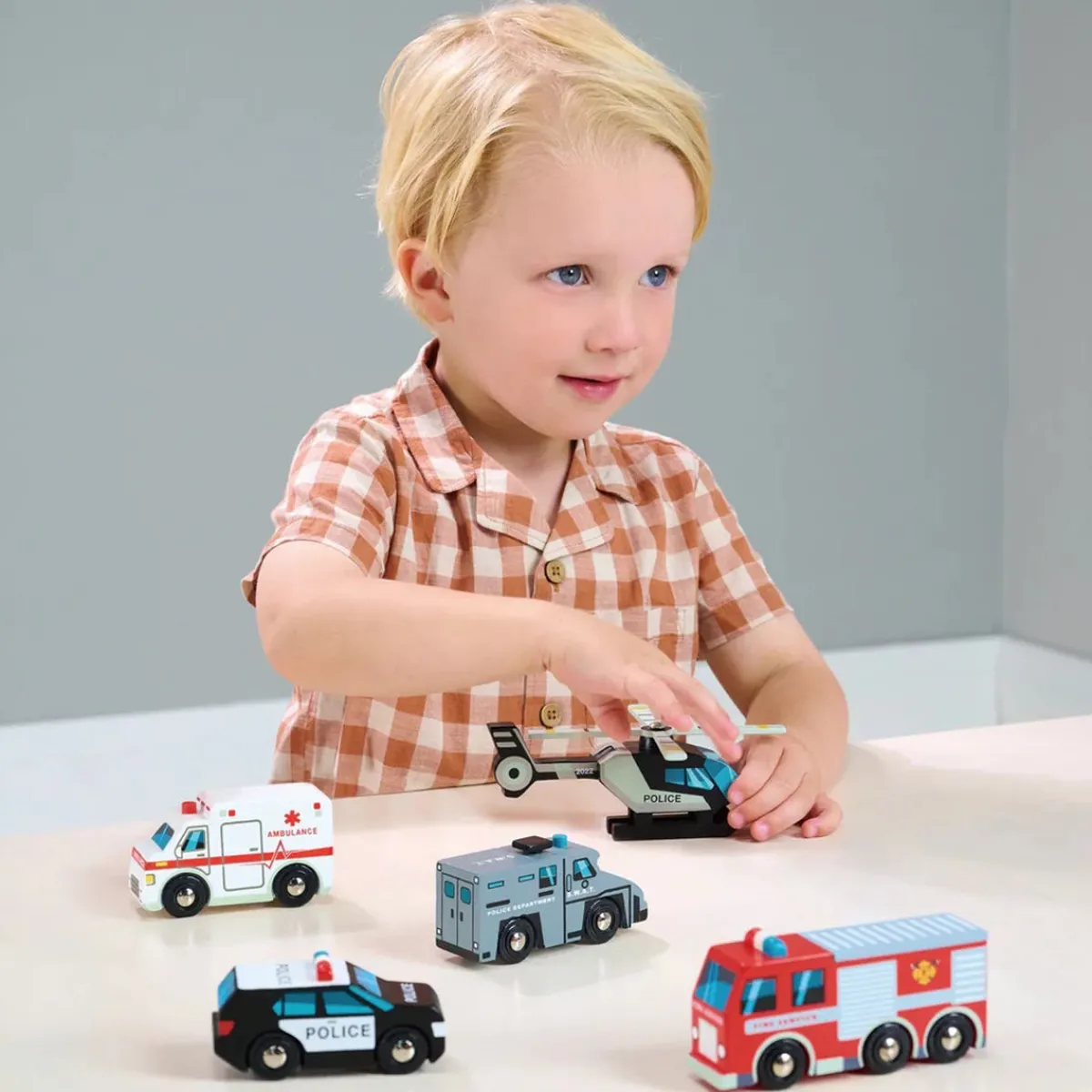 Cars + Trucks|Pretend Play-Tender Leaf Toys Emergency Vehicles