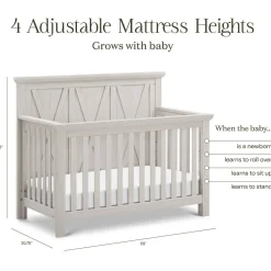Convertible Cribs-Monogram by Namesake Emory Farmhouse 4-in-1 Crib