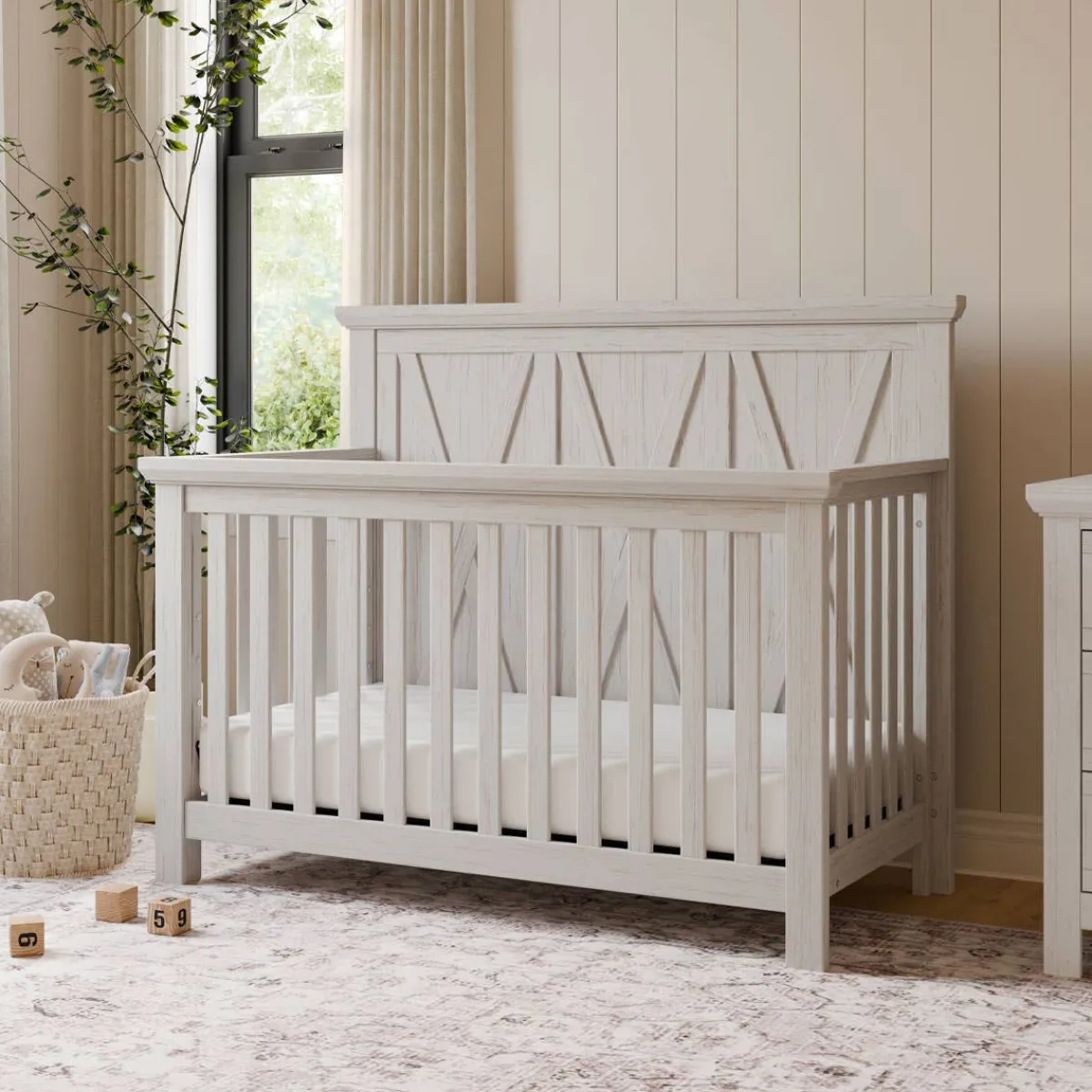 Convertible Cribs-Monogram by Namesake Emory Farmhouse 4-in-1 Crib
