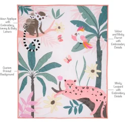 Crib Bedding Sets-Lambs & Ivy Enchanted Safari 3 Piece Crib Set