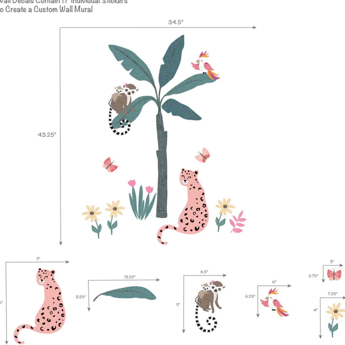 Wall Decor-Lambs & Ivy Enchanted Safari Wall Decals