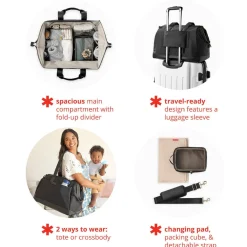 Diaper Bags-Skip Hop Endless Weekender Diaper Bag Black