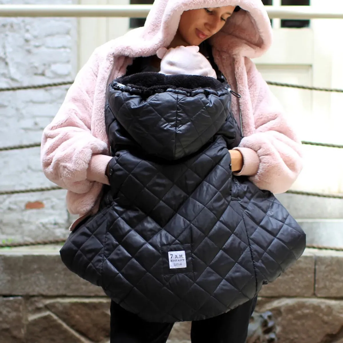Outerwear|Car Seat Accessories-7AM Enfant Enfant - K-Poncho Black