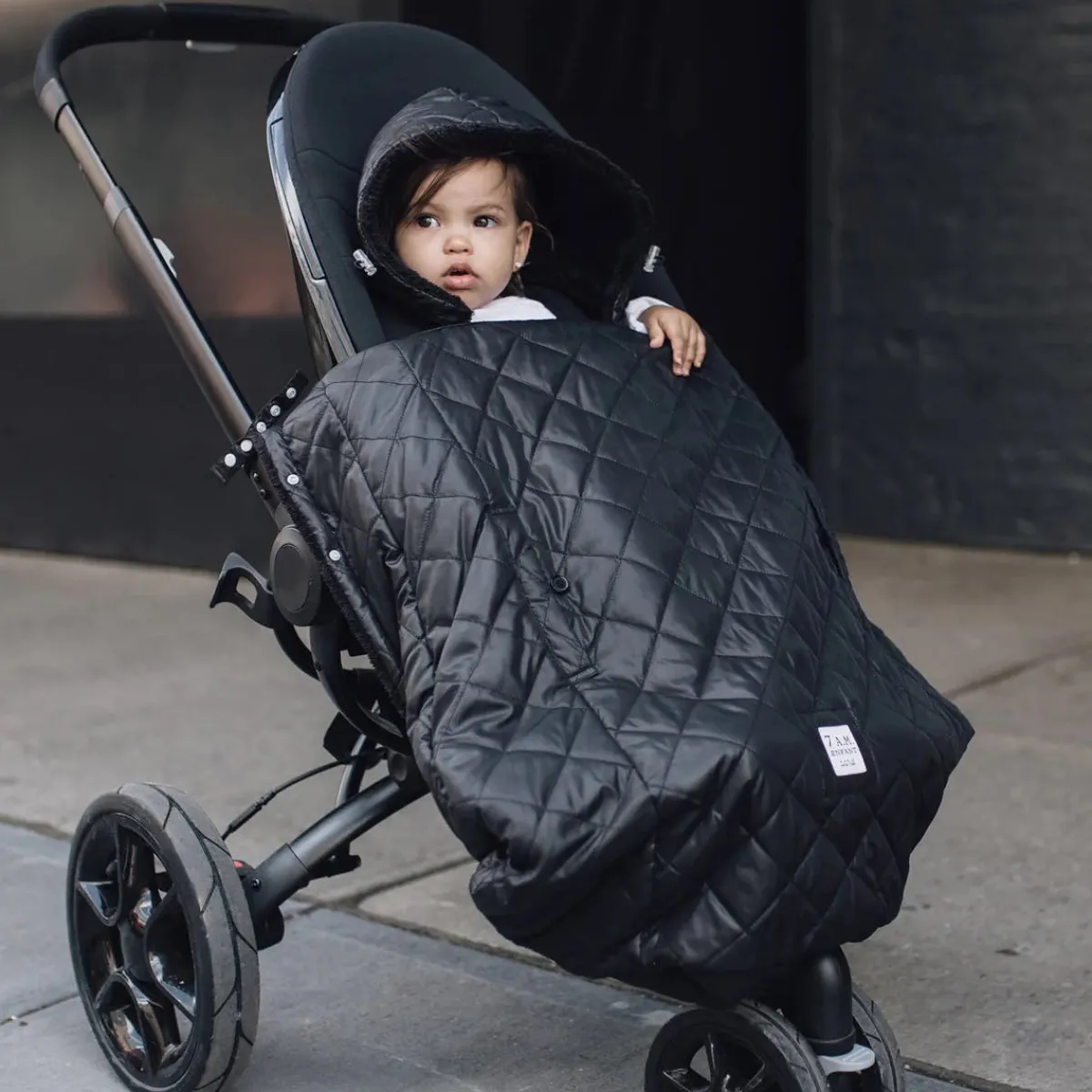 Outerwear|Car Seat Accessories-7AM Enfant Enfant - K-Poncho Black