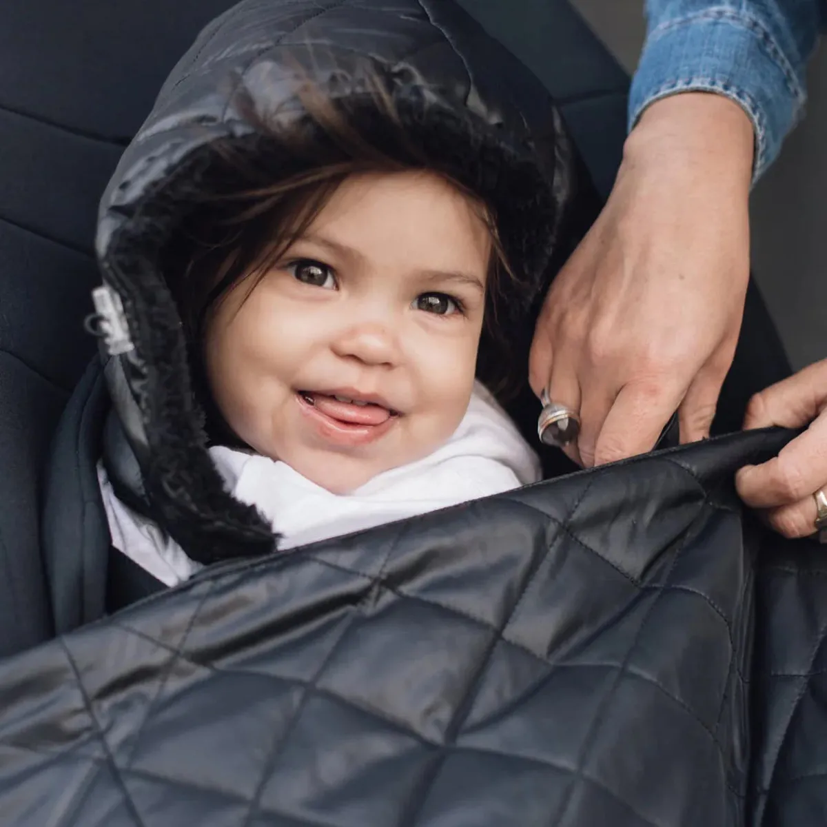 Outerwear|Car Seat Accessories-7AM Enfant Enfant - K-Poncho Black